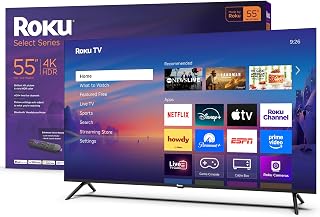 Roku 55-Inch Select Series 4K HDR Smart TV with Enhanced Voice Remote - Roku OS LED Streaming TV