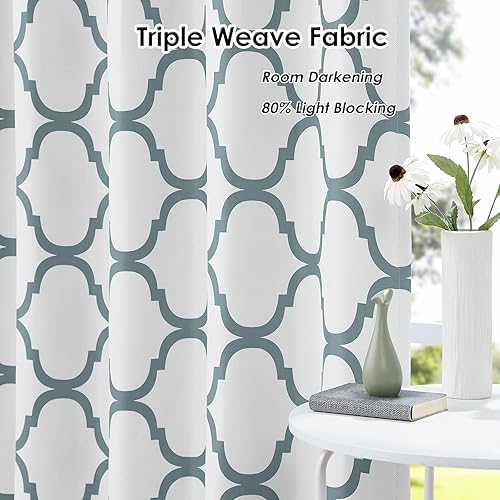 Miniatura 4 de Melodieux - Cortina opaca con aislamiento térmico y ojales, de estilo marroquí, ventana extra ancha, para puerta corrediza de patio, 1 panel (100 x