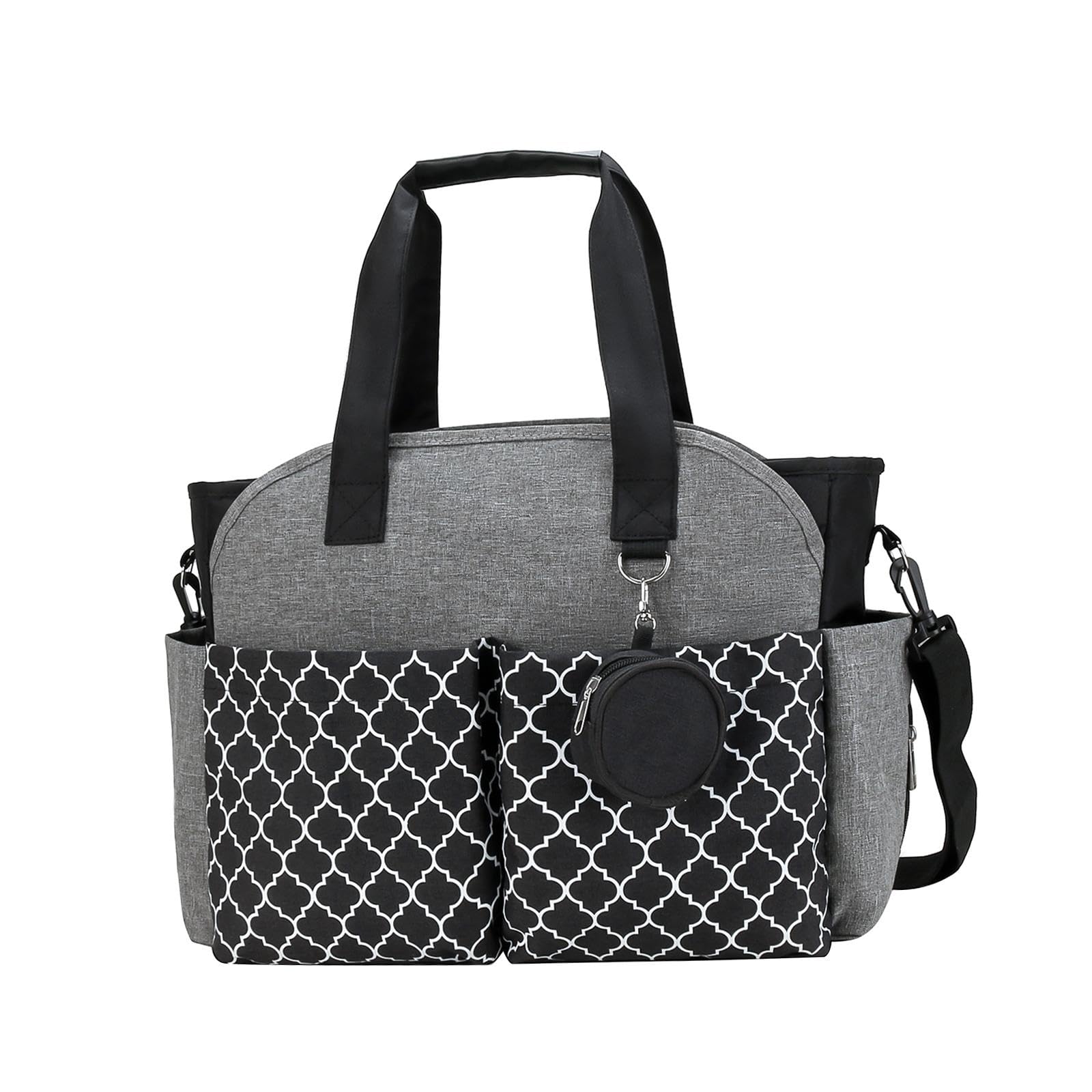 velura Club Bollywood®Multifunctional Baby Diaper Mummy Changing Bag Handbag for Diaper Keys Phone Black Gray|Baby|Strollers & Accessories|Stroller Accessories|Organizers & Nets-picture-20