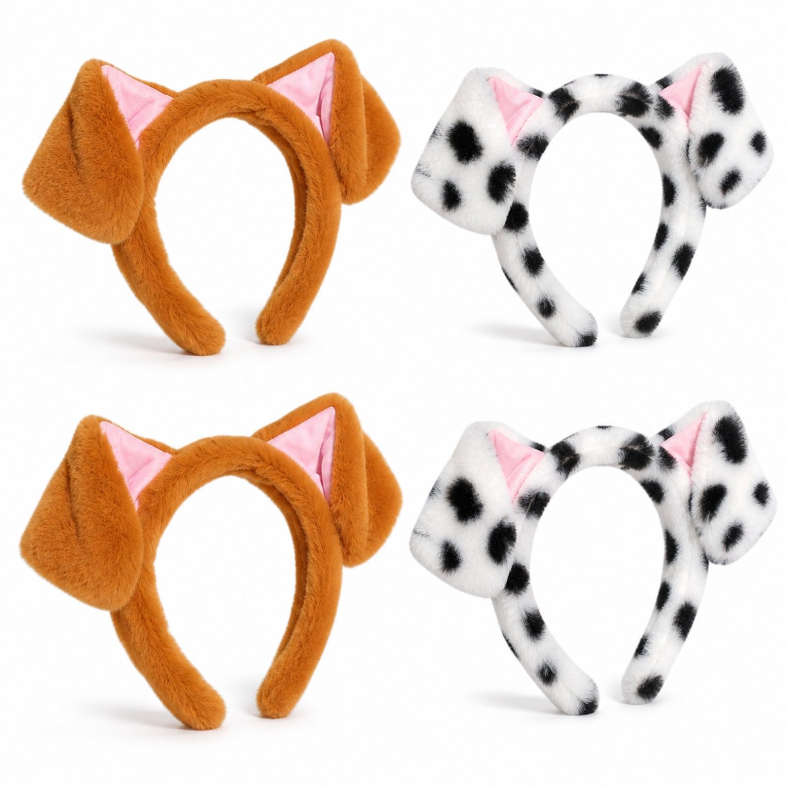 Ufyuayig 4-Pair Dog Ears Headband Set
