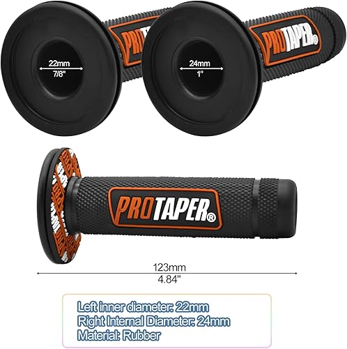 Miniatura 2 de Wai Danie 1 par de empuñaduras universales de 78 pulgadas de 0.866 in para motocross Pro Dirt Pit Bike Grips compatibles con Yamaha PW80 Kawasaki