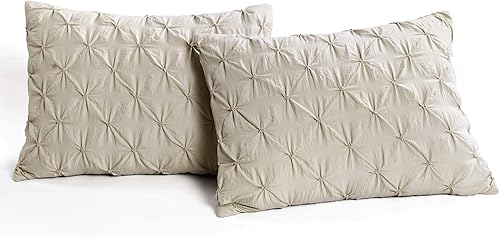 Miniatura 5 de Lush Decor Ravello - Juego de edredón con texturizado pintuck, de 5 piezas para decoración tradicional de dormitorio inspirada en el glamur y lo