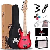 Vista 8 de WINZZ - Guitarra eléctrica para niños con kit para principiantes, 30 pulgadas
