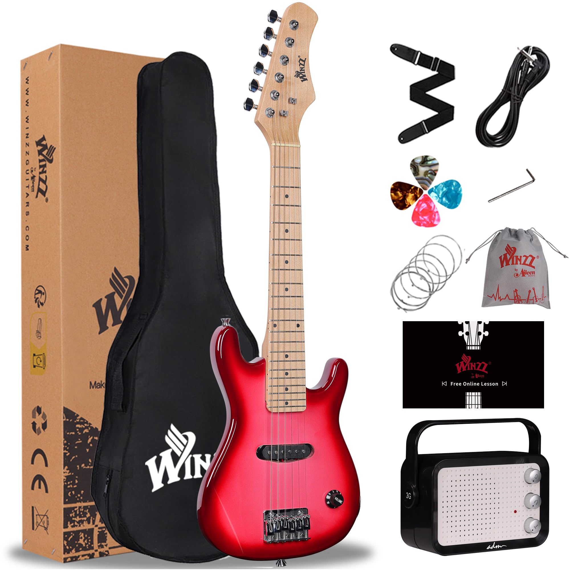 Amazon.com: WINZZ EGM100 30 Inches Real Kids Electric Guitar with