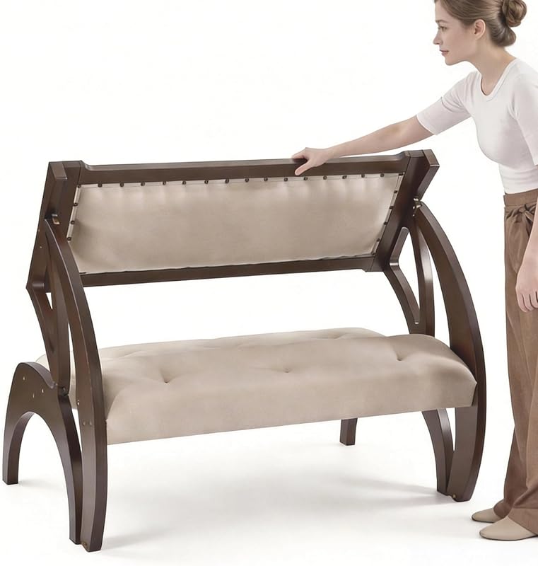FLEXISPOT Silla convertible 3 en 1 a mesa para 4 | Easy Flip Design, Silla decorativa tapizada con marco de madera maciza, Ahorro de espacio, Muebles para apartamentos pequeños