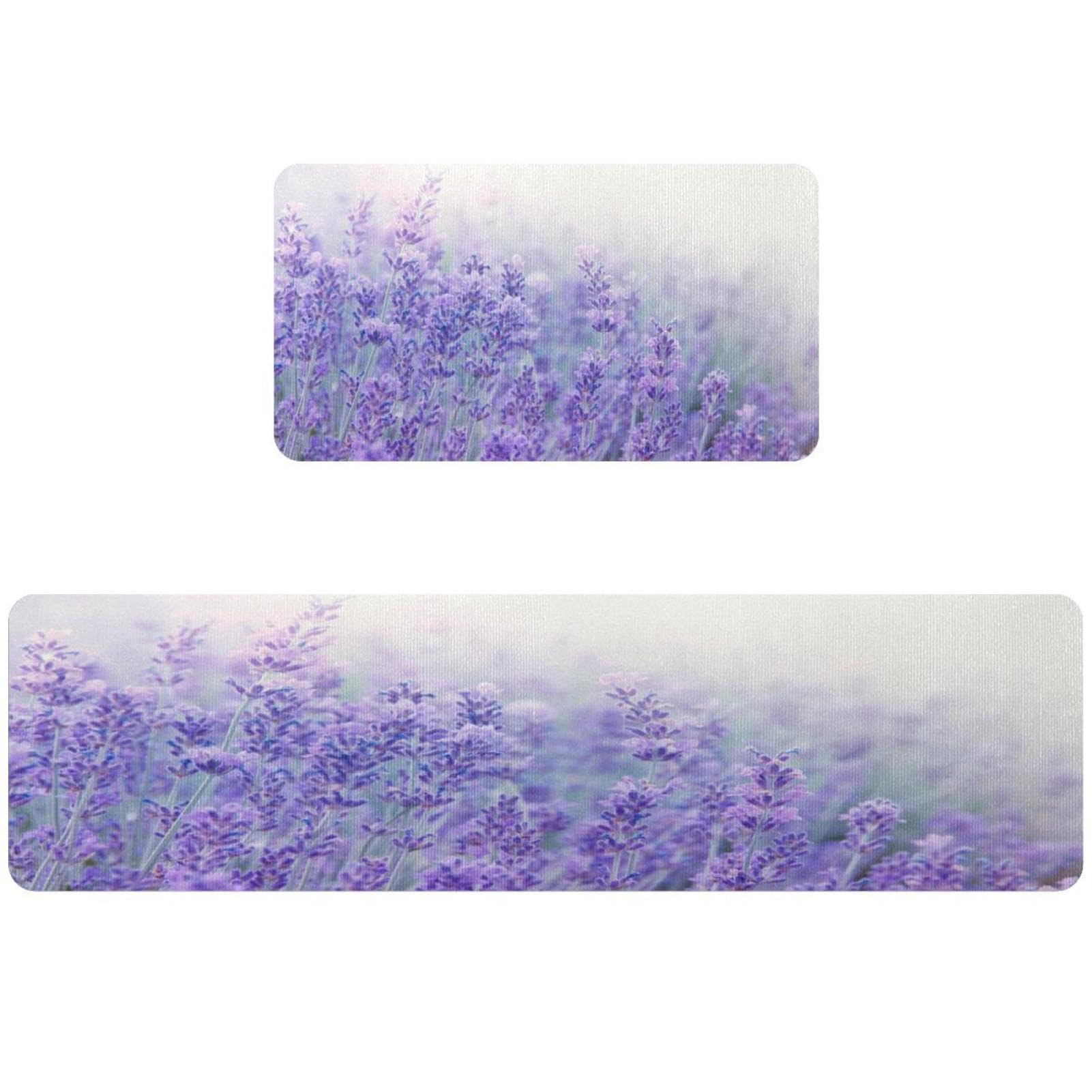Alfombrilla de cocina lavanda VAPOKF juego de 2 piezas antideslizantes
