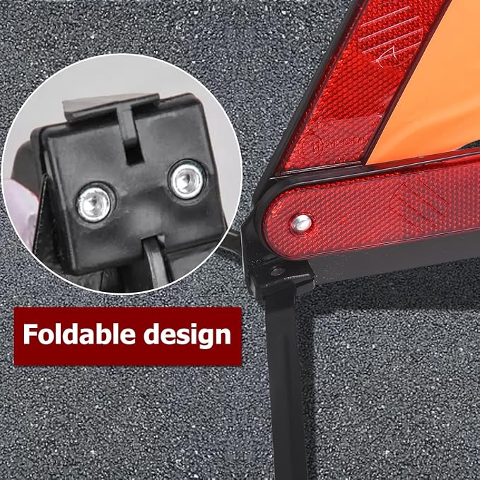 Triángulos de advertencia plegables para auto miniatura 4