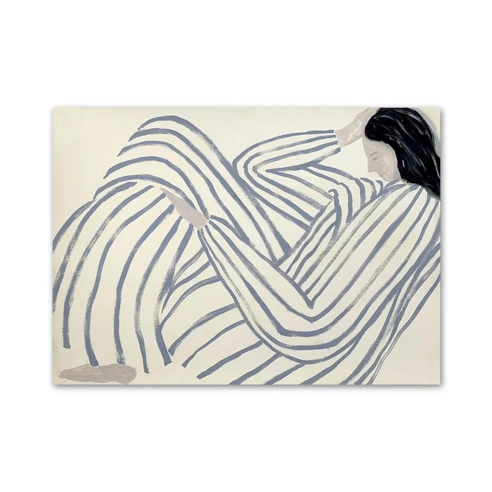 Xenite Girls F Wall Art Canvas Prints Abstract Minimalism Lines Stripe Wall Art Posters No Rame Canvas Pictures Or Living Room Decor(,50X70cm)