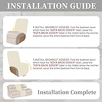 Vista 368 de Fundas 100% impermeables para sofá reclinable seccional, fundas para sofá reclinable en forma de L, funda para sofá seccional de esquina