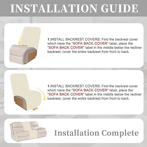 Miniatura 368 de Fundas 100% impermeables para sofá reclinable seccional, fundas para sofá reclinable en forma de L, funda para sofá seccional de esquina en forma de