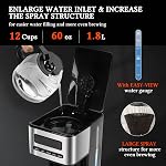 Taylor Swoden Programmable Coffee Makers 12 Cup, Hot and Iced Coffee Maker, 4 Brew Strength, LED Display, 24H Timer, Keep Warm&Auto Shutoff- Drip Coffee Machine for Home/Office, Black &Stainless Steel
