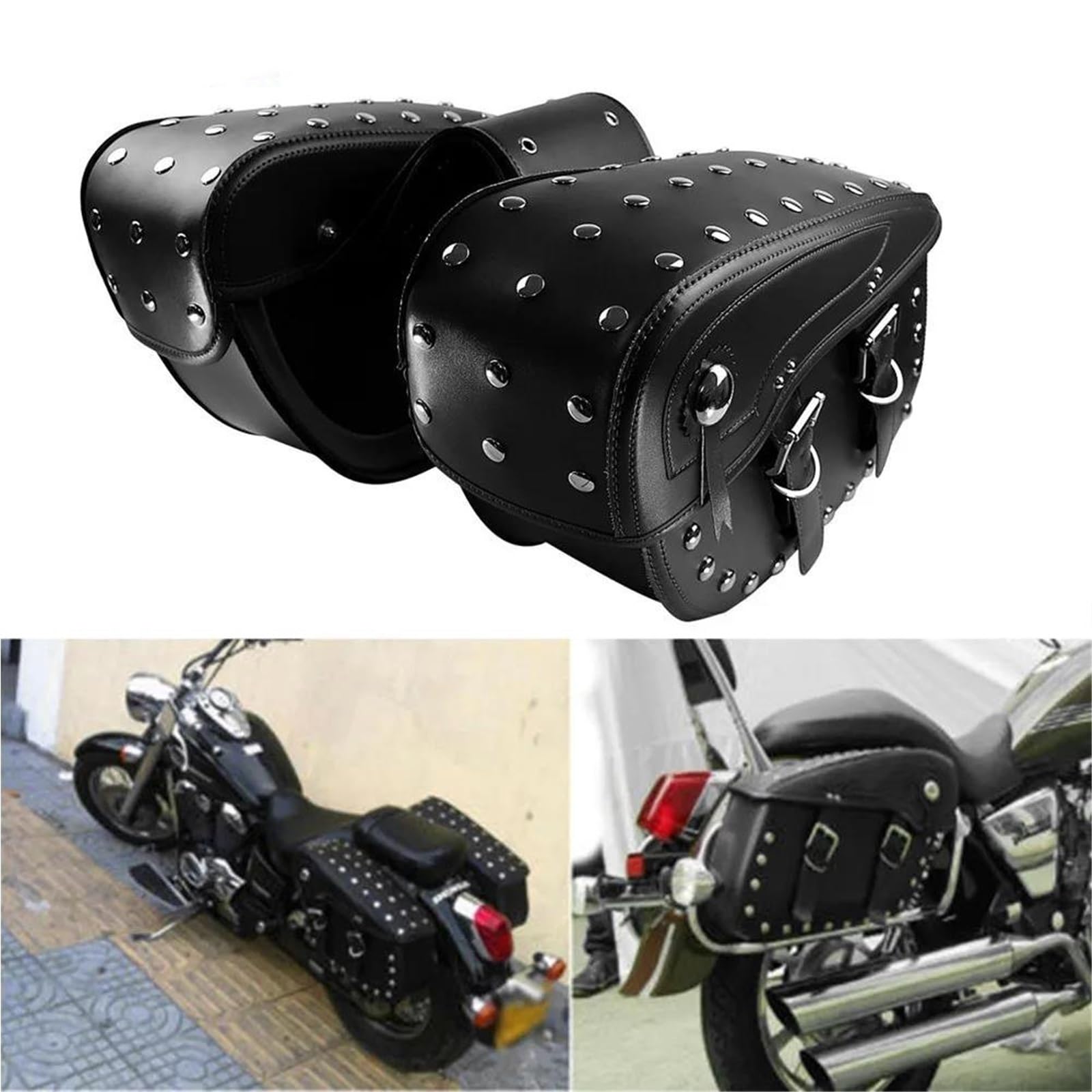 Accessori Moto Borsa Portaoggetti Impermeabile Attrezzi Laterali Per Borse Per Harley Softail Dyna Touring(Style 4)