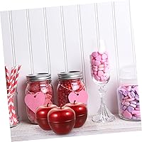 Vista 8 de 10 unidades de latas de manzana para dulces, tarros de almacenamiento con tapas, recipientes de alimentos con tapas, contenedor con tapa