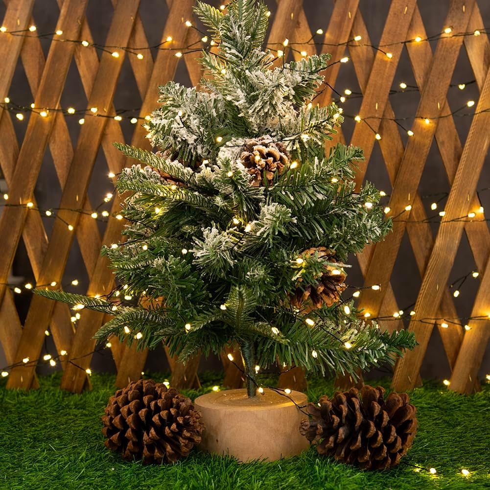 Firecracker Fairy Lights Plug in,100ft 1000LEDs Green Wire Cluster String Lights,Waterproof 8 Modes Remote Twinkle Light for Outdoor Indoor Garden Bedroom Christmas Tree Holiday,Warm White