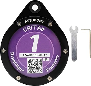 Autodomy Crit Air Motorcycle Waterproof Tax Holder | Critair Motorcycle Tax Sticker Holder Includes 2 Work Tools | Tax Disc Holder Motorcycle for Any Motorbike | Critair Motorcycle Tamper Holder Includes 2 Work Tools | For All Types of Motorcycles