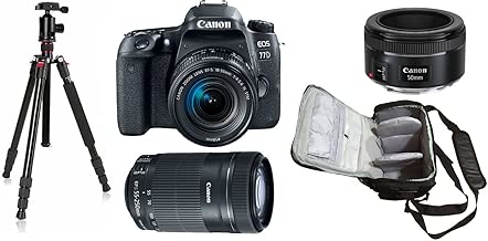 77D camera 18-55mm STM lens 55-250mm STM lens 50mm STM lens KamKorda Pro Camera Bag Advanced Camera Tripod 77D camera 18-55mm STM lens 55-250mm STM lens 50mm STM lens KamKorda Pro Camera Bag Advanced Camera Tripod