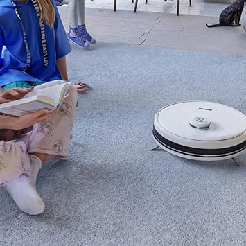 Schbot F1 Robot Aspirador 2880Pa con Función de Fregado, 160 Min Autonomía, WiFi/App y Alexa, Autocarga, Silencioso para Mascotas, Alfombras y Suelos Duros4