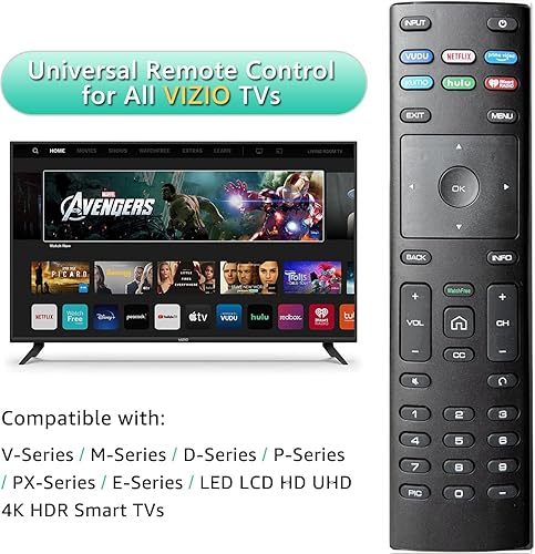 Miniatura 3 de Mando a distancia universal para televisores Vizi o Smart TV, Vizio de repuesto XRT136, para televisores Vizio (Serie D E-Series M-Series P-Series