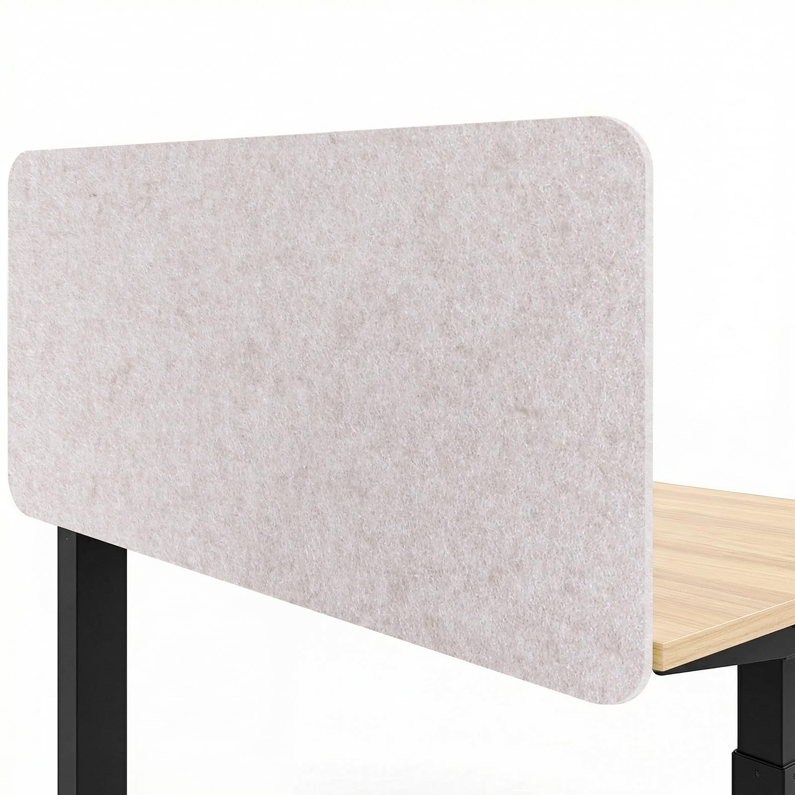 Desk Divider – Clamp-On Felt Desk Privacy Panel, Acoustic Desk Partition, Noise Reducing & Quick Setup, 24 x 48 in, Oatmeal