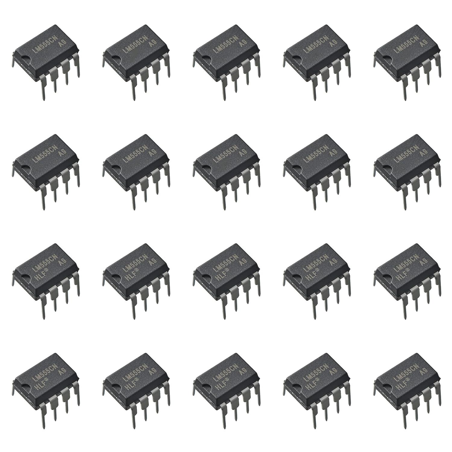 20pcs LM555CN LM 555 Timing Delays and Oscillator Application Timer，DIP-8.
