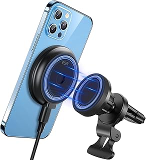 شاحن لاسلكي بتقنية واي فاي، متوافق مع آيفون مع ماج سيف، بمنفذين