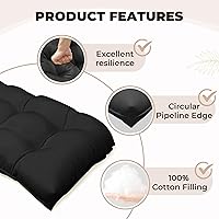 Vista 4 de Cojines de silla de mimbre de 5 piezas, cojín impermeable para sofá de mimbre al aire libre, 1 cojín de asiento de amor, 2 cojines en forma de U y 2