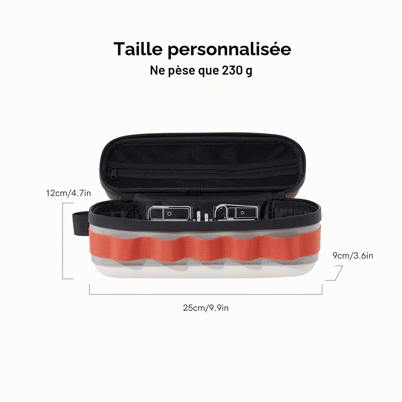 OutIn Étui de Protection en EVA, Étui de Voyage Rigide et Portable, Organisateur Étanche & Anti-Salissures pour l'Extérieur avec Poignée ou Suspension, Compatible Nano, Mino & Fino