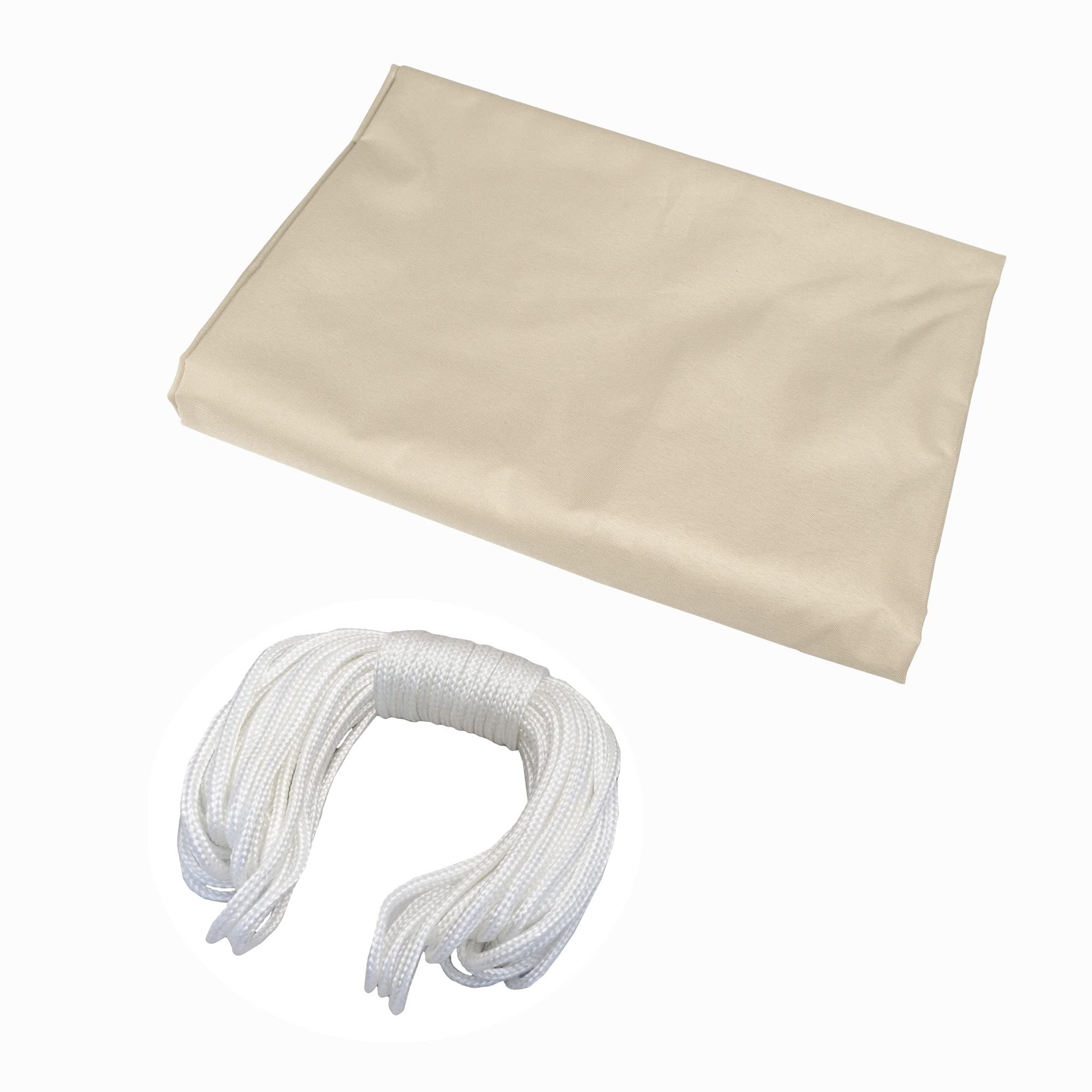 jarolift Balkonbespannung Basic, Balkon Sichtschutz Windschutz Sonnenschutz Balkon-Verkleidung, Wasserdicht, 600 x 90 cm, (24 Ösen) Creme