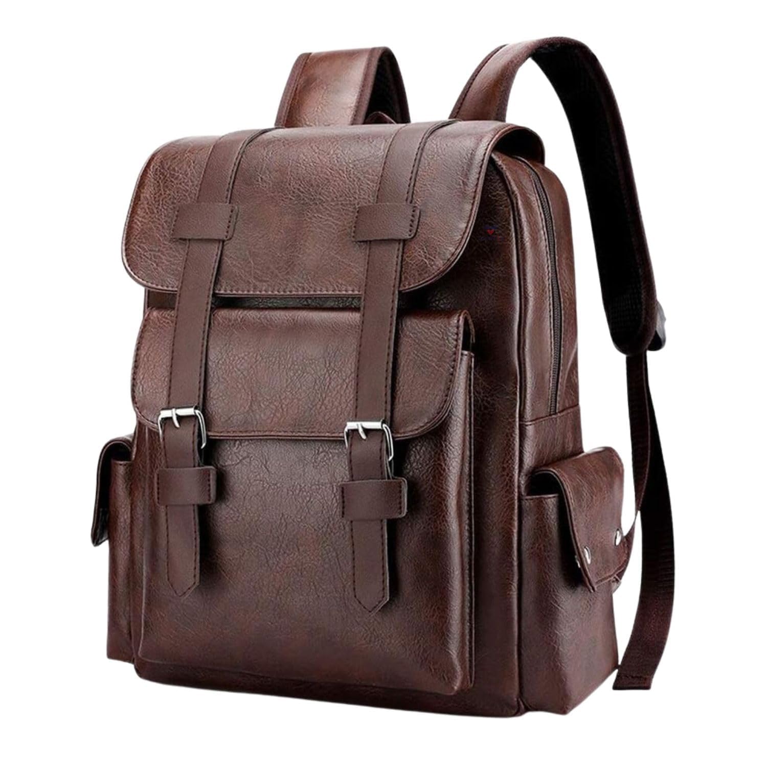 Hot And Bold Anti Theft PU Leather Multi-Compartment Unisex Backpack