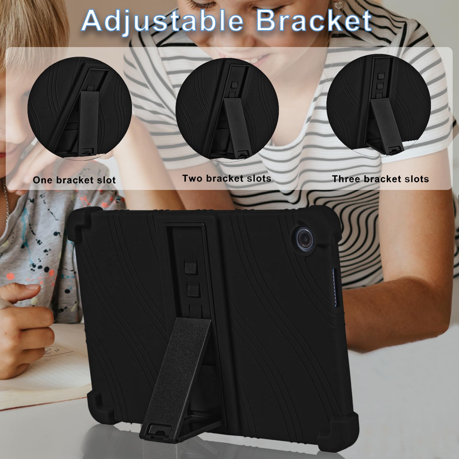 RollinCase Hoes voor kinderen voor Lenovo Tab Tablet 2025 10,1 inch (TB311FU), EVA-kunststof, schokbestendig, beschermhoes met kinderhandvat en schouderriem, roze