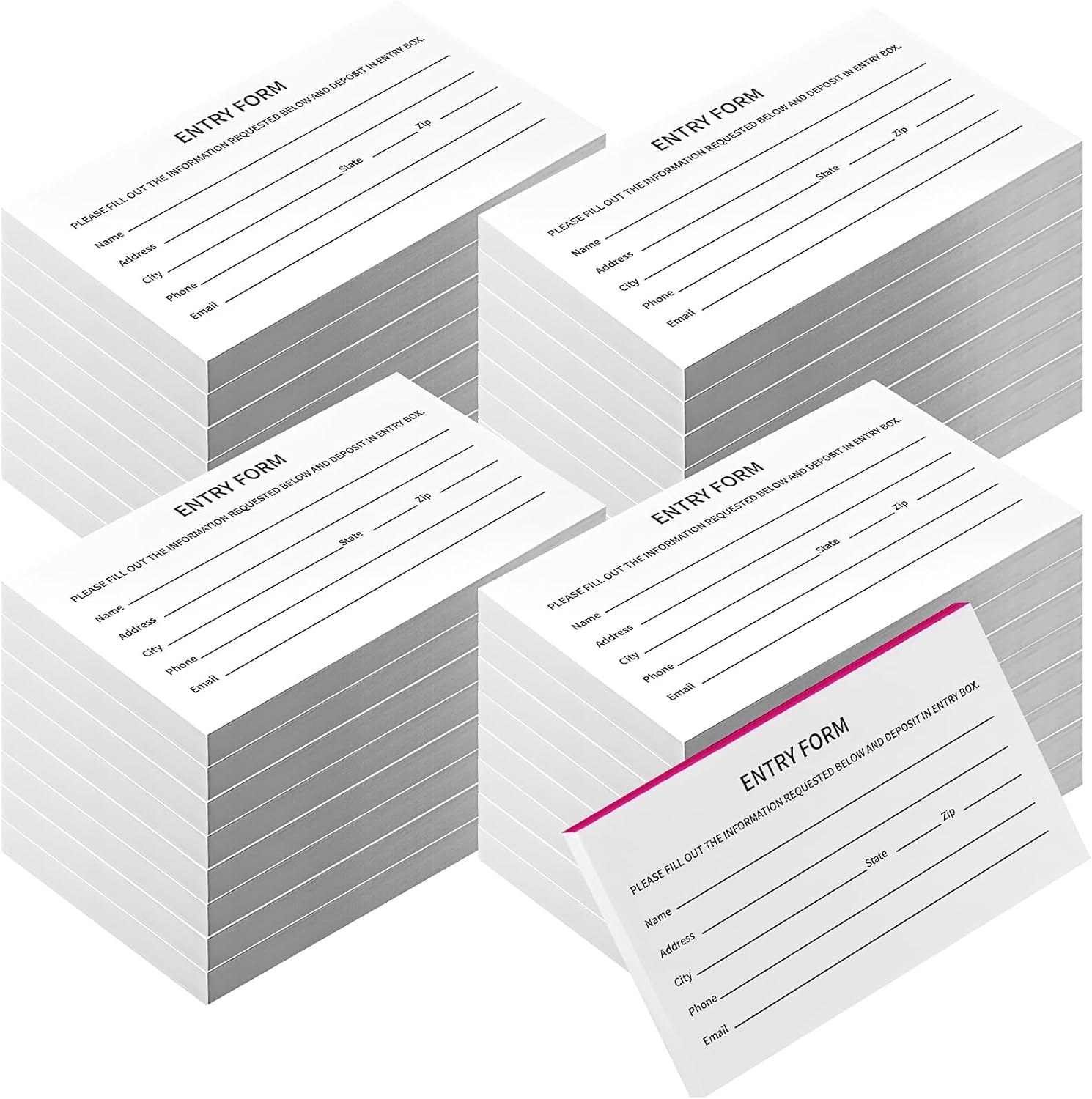 4000 Pcs Raffle Tickets Sheets, Enter to Win Tickets Cards, Blank Entry Forms Enter Reward Tickets for Contests Auction School Events Network Marketing (White, 13 x 7.5 cm)