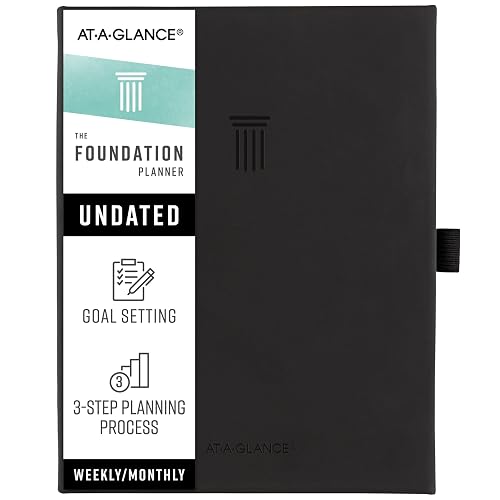 AT-A-GLANCE Foundation Planner, Undated Inspiration Journal, Set Goals, Track Progress,