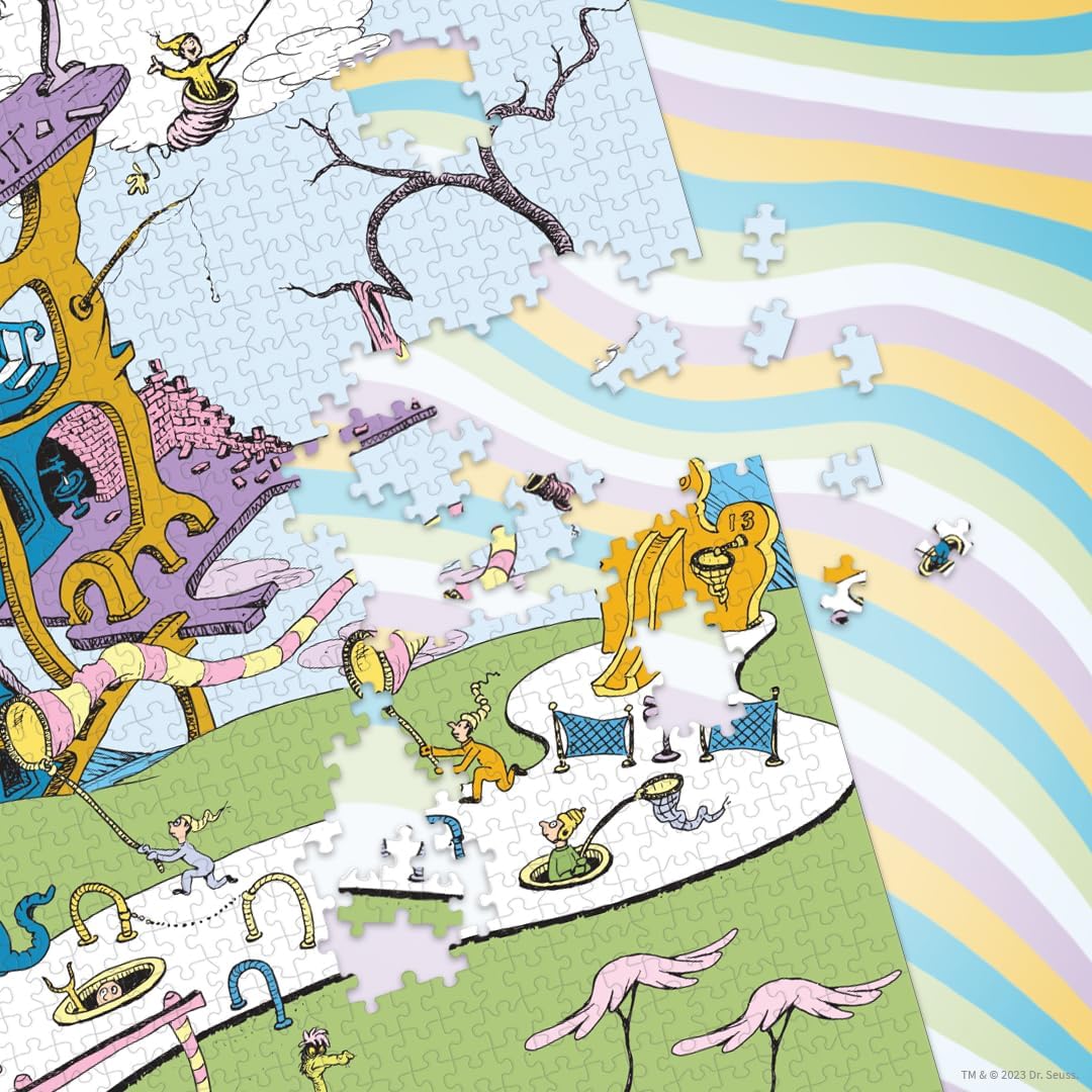 Dr. Seuss “Oh, The Places You'll Go” 1000 Piece Jigsaw Puzzle | Collectible Puzzle Featuring Book Cover Artwork | Officially-Licensed Dr. Seuss Puzzle & Merchandise image 5