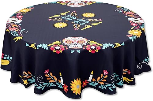 YiHomer Día de los Muertos - Mesa de Halloween  Máscara de esqueleto floral Dia De Los Muertos, fiesta mexicana del Cinco de Mayo, fiesta mexicana,