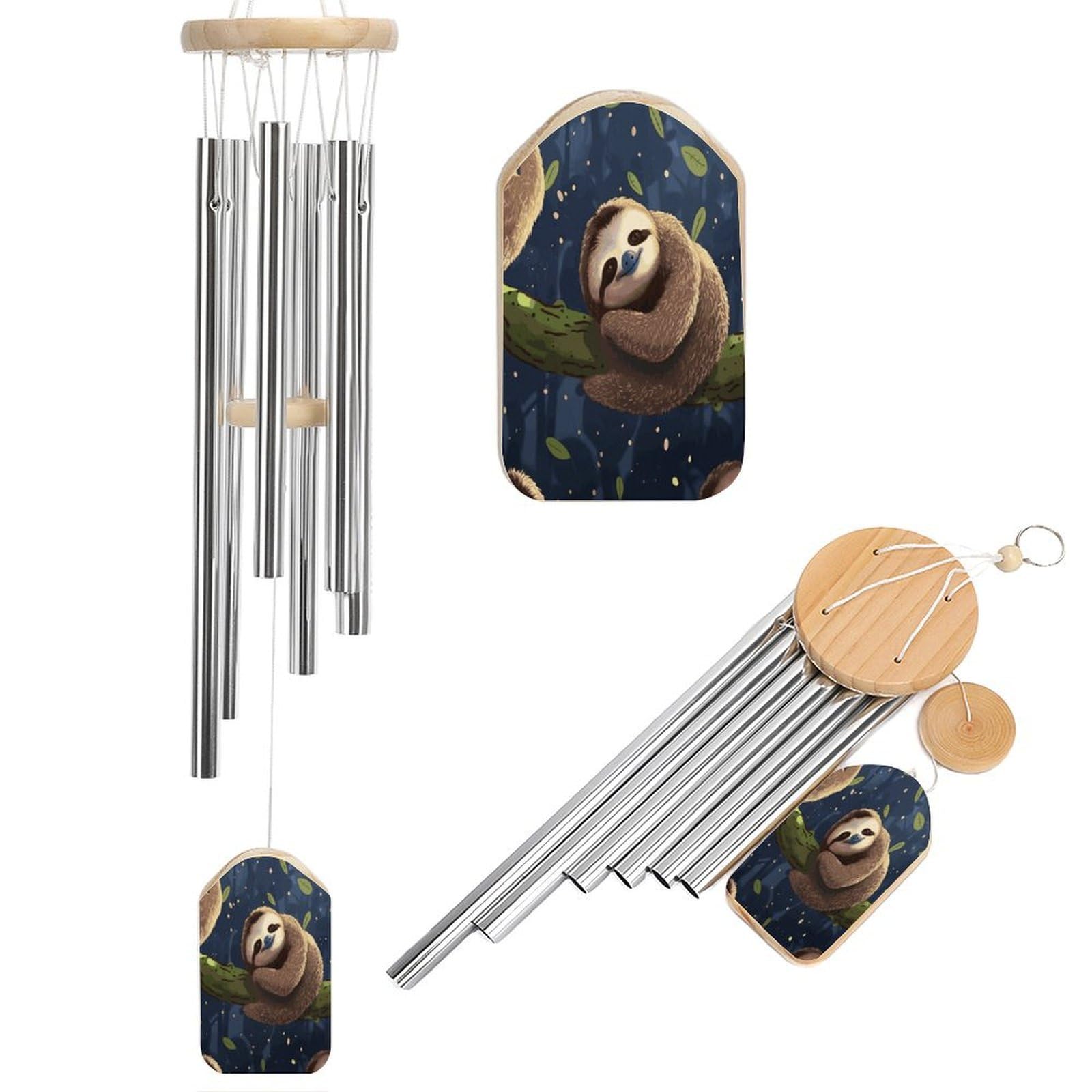 Adfgyerh Style Sloth Lazy Wind Chimes For Outside, Memorial Windchimes Deep Tone Soothing Melodic Tones, Sympathy Wind Chimes For Patio Home Or Garden Decor