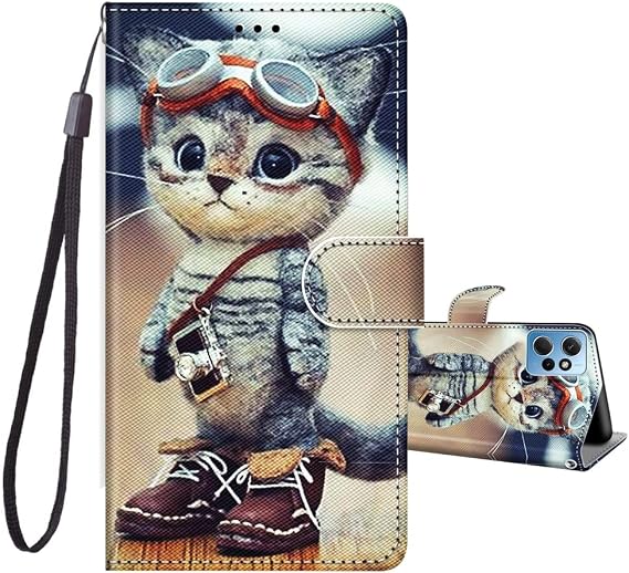 JRIANY Handyhülle Für Xiaomi Redmi Note 12 4G – PU Leder Flip Case Mit Kartenfächern, Standfunktion, Motiv B