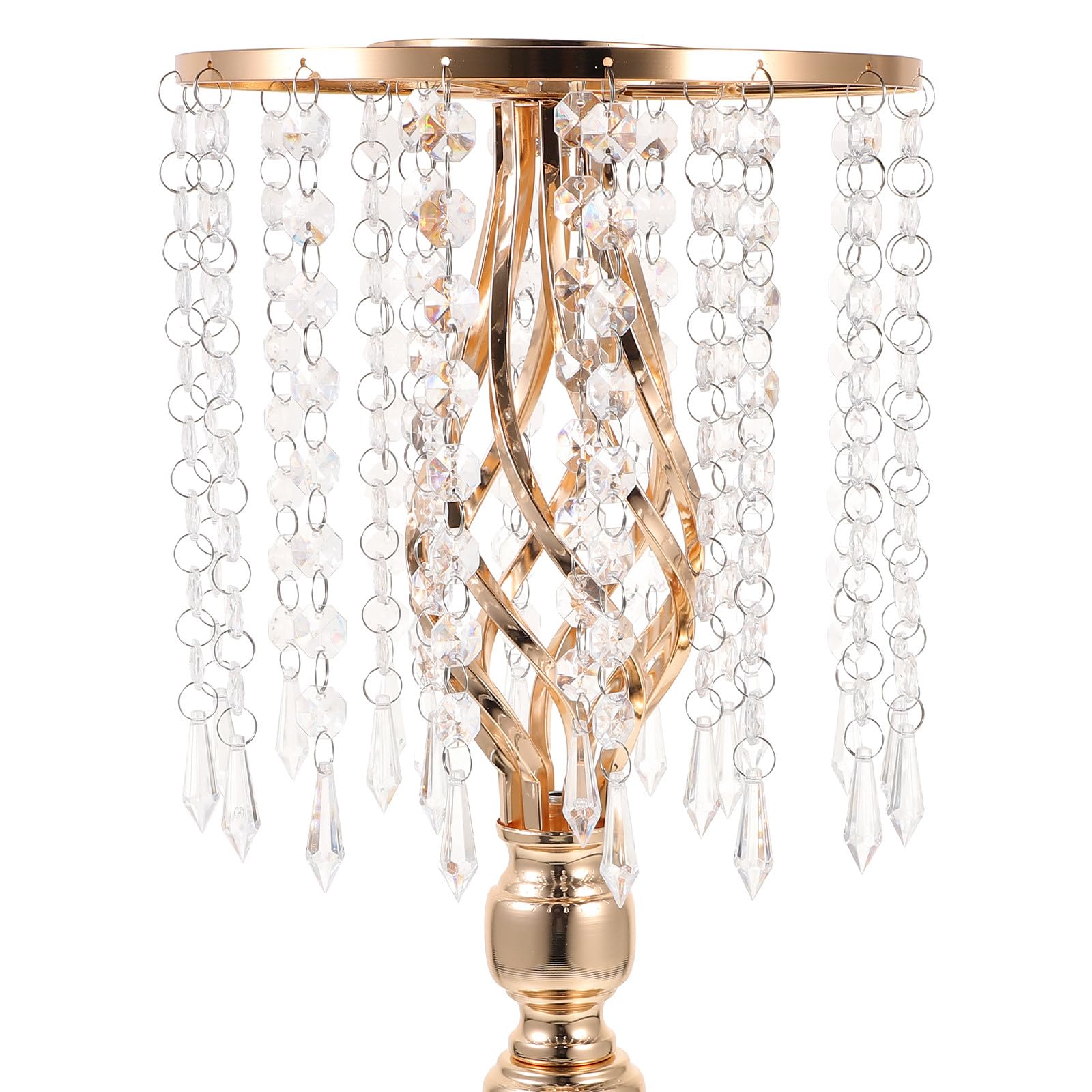 Eleganter Vasenhalter aus Metall in Gold für Hochzeitsdeko und Wohnzimmertisch Moderner Kerzenhalter und Blumenvase im Schlichten Design für Besondere Anlässe