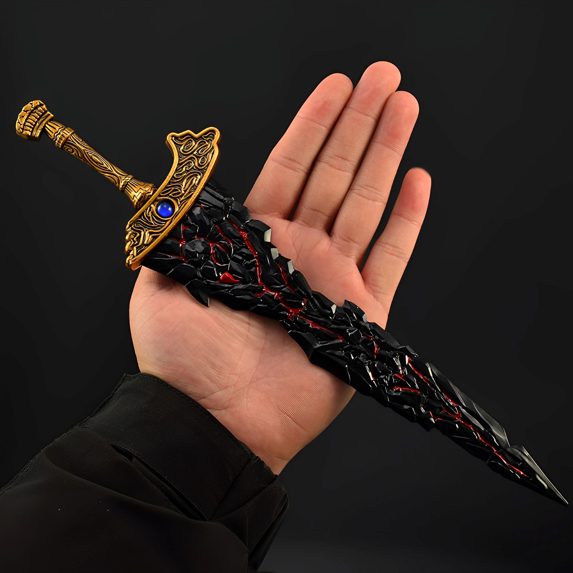 Modelo de exposición, Espada Negra de Maliketh, Modelo Totalmente metálico, Embalaje 30 cm/11,8 Pulgadas, colección for Amantes los Videojuegos