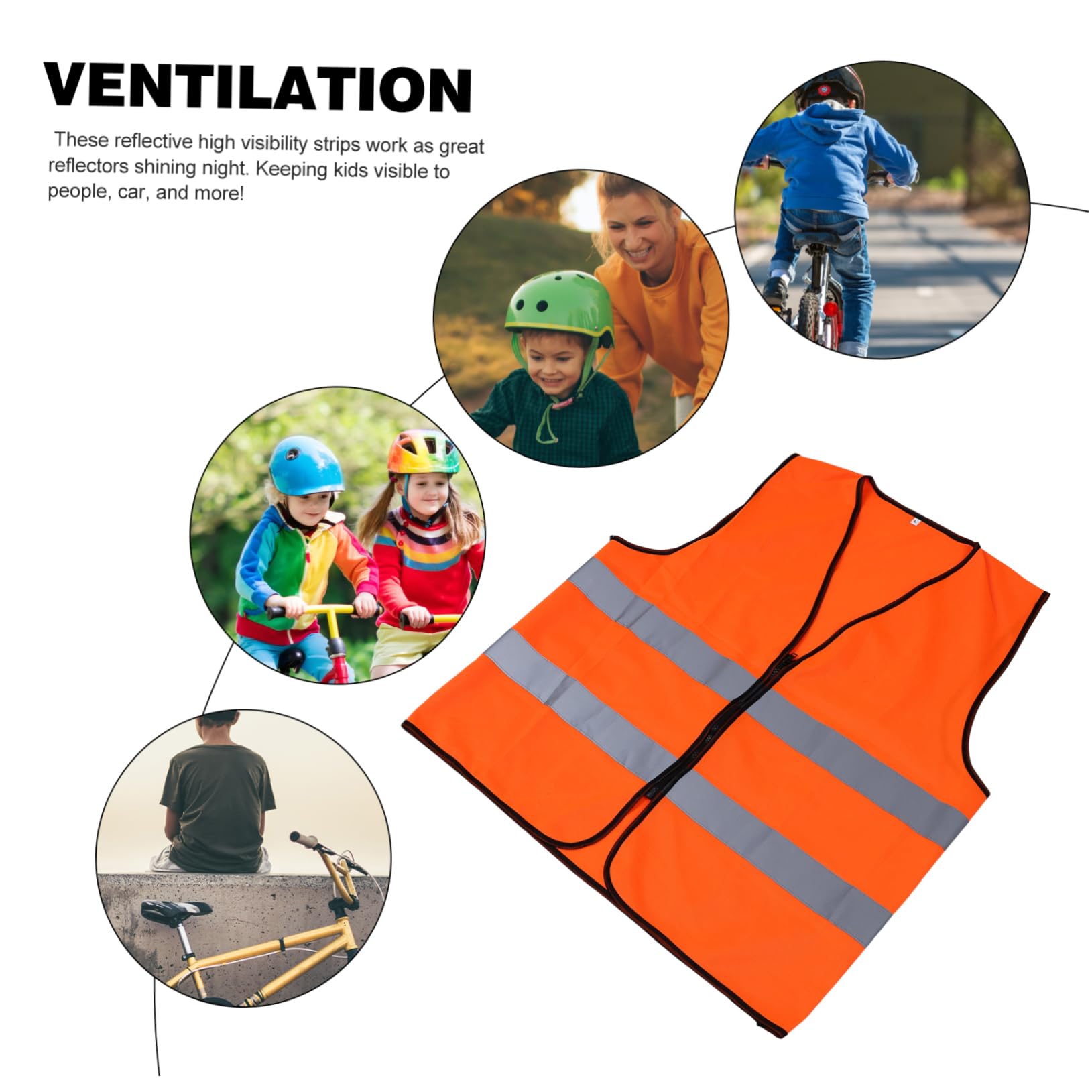 balacoo Reflective Safety Costume Fluorescent Vest Pockets for Contractors Sanitation Workers