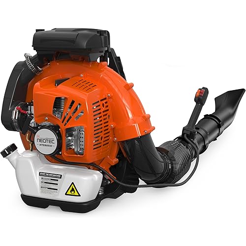 75.6cc Gas Leaf Blower Backpack 847CFM 2-Cycle Ergonomic Harness System 236 MPH Low Vibration and Cruise Control Powerful Gas Blowers for Lawn Yard Care Gifts for Dad