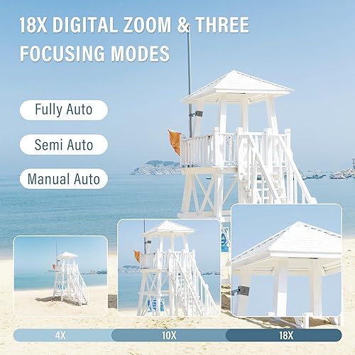 Miniatura 5 de Cámara digital 4K para fotografía, cámara digital de pantalla abatible de 64 MP para vlogging de YouTube, selfies, uso con luz LED, tarjeta de