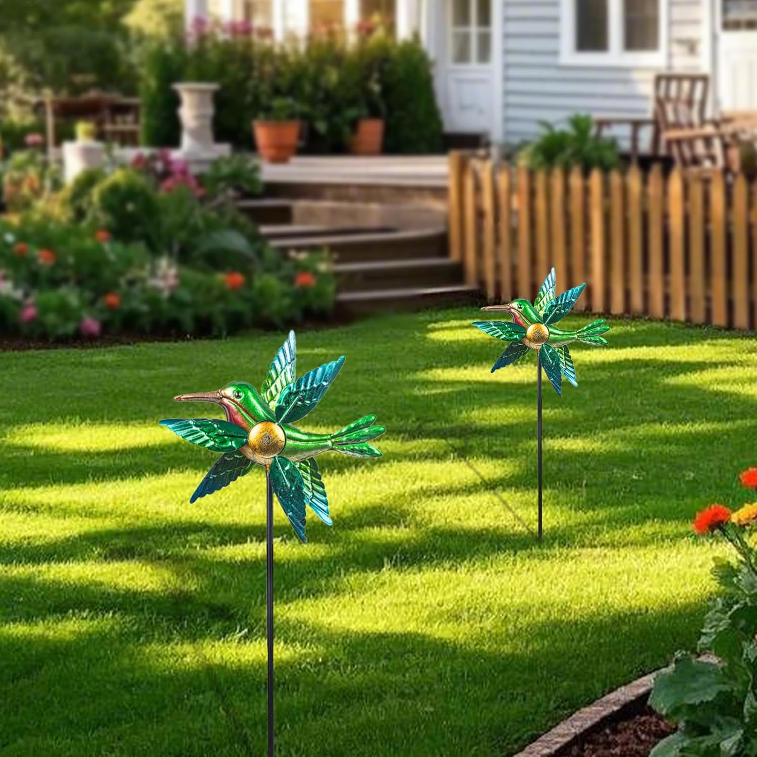 Hummingbird Wind Spinner & Halloween Inflatable