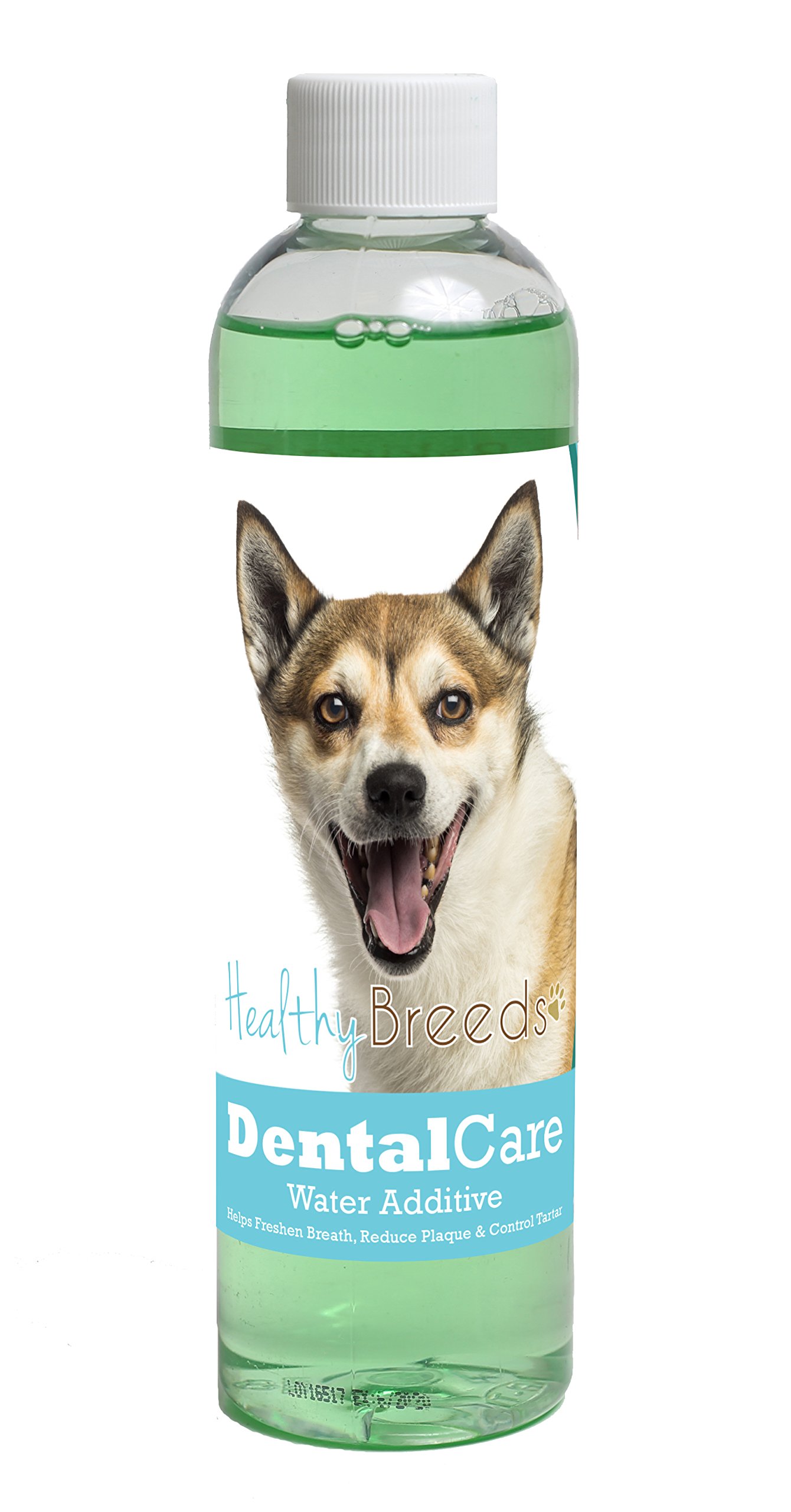 Healthy Breeds Dog Dental Care Water Additive for Norwegian Lundehund - Helps Freshen Breath, Reduce Plaque &amp; Control Tartar - Mint Flavor - 8 oz