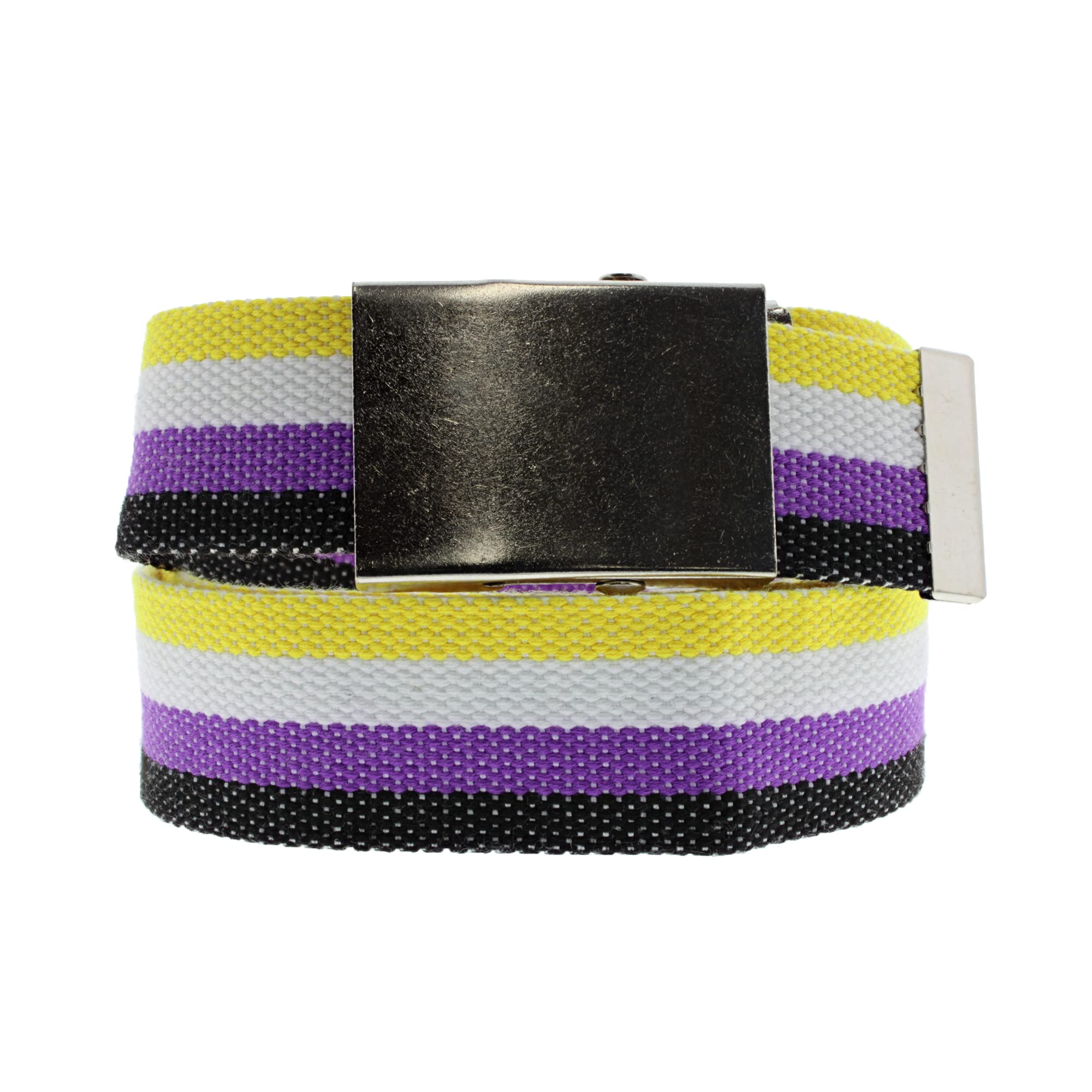 Zac's Alter Ego Gay Pride Festival Equality Non-Binary Webbing Canvas Belt with Slider Buckle