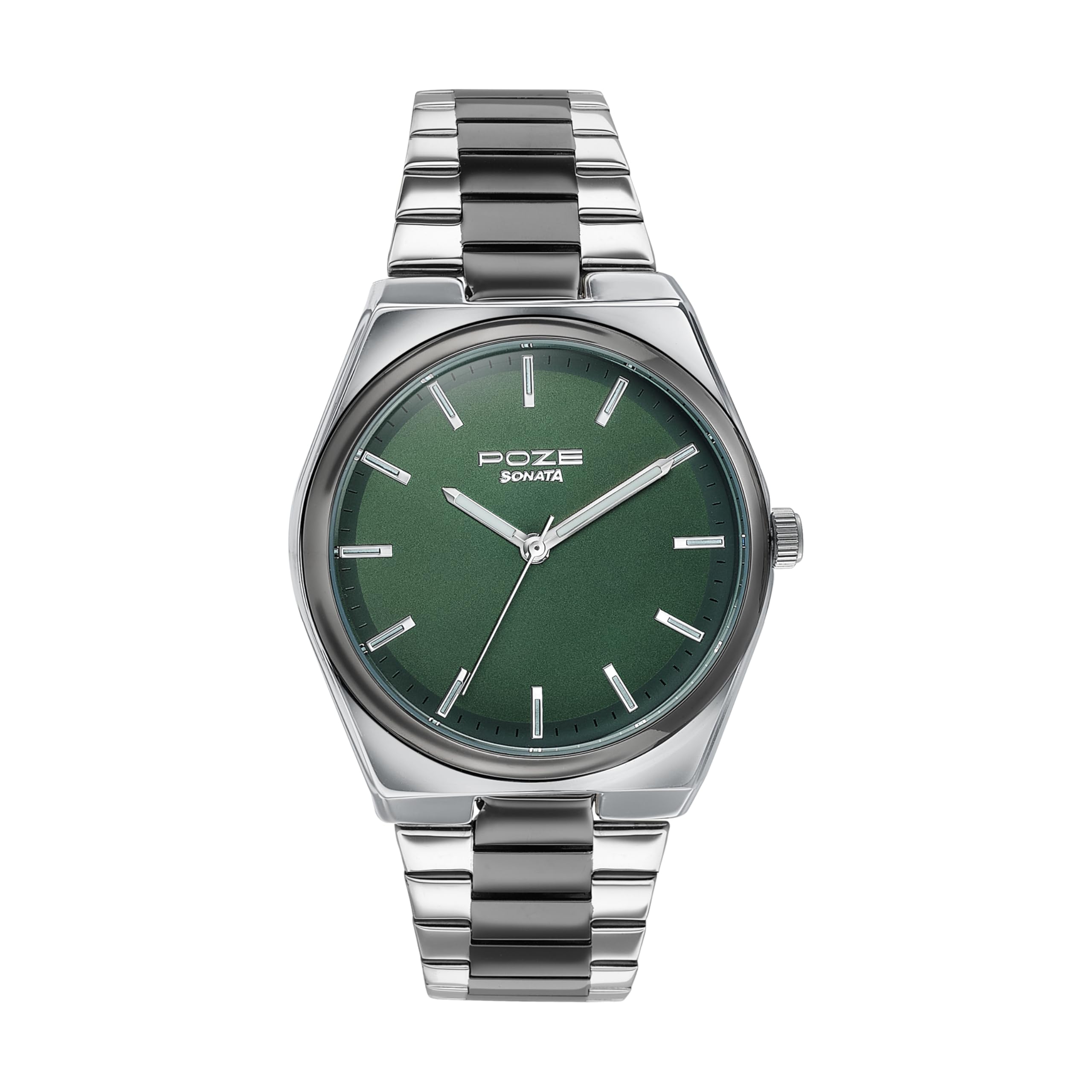 Poze Drop 6 Quartz Green Round Dial Men's Watch | Cut foled/Sheet Strap Material | Watches for Man | Watches for Men Analog - SP70078KM01-image-39