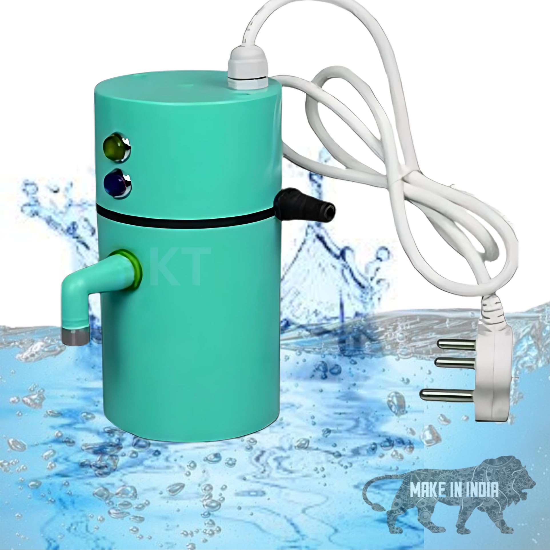 DRUMSTONE { Winters Special 17 Years Warranty } Portable Instant Water Heater for Quick Heating | Compact Energy-Saving Geyser with LED Indicators & Safe ABS Body | Ideal for Home-𝐌𝐮𝐥𝐭𝐢𝐜𝐨𝐥𝐨𝐫