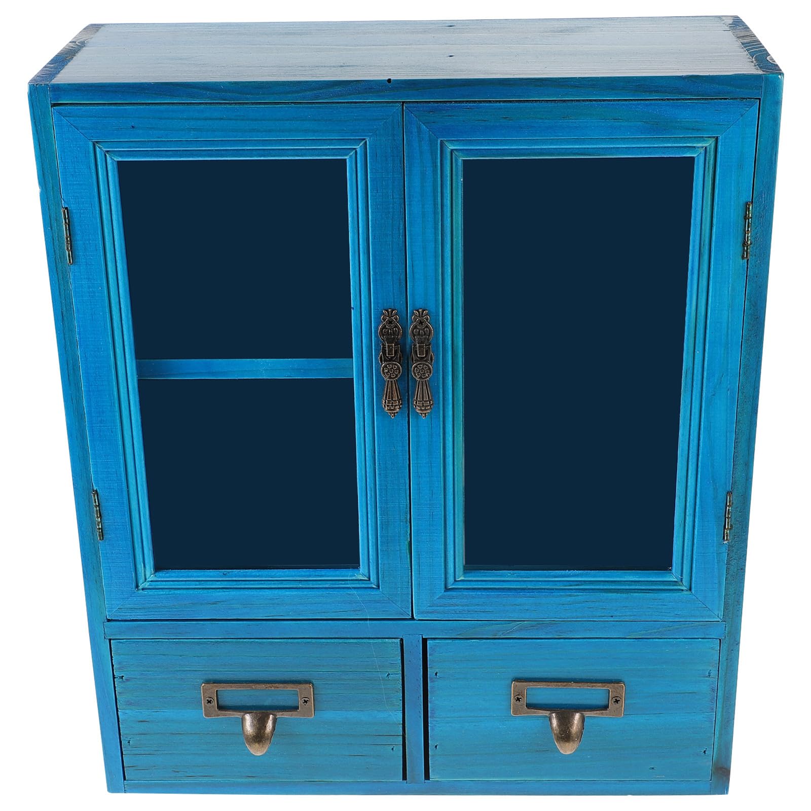 Armoire murale bois bleu : la solution de stockage vintage contre le désordre