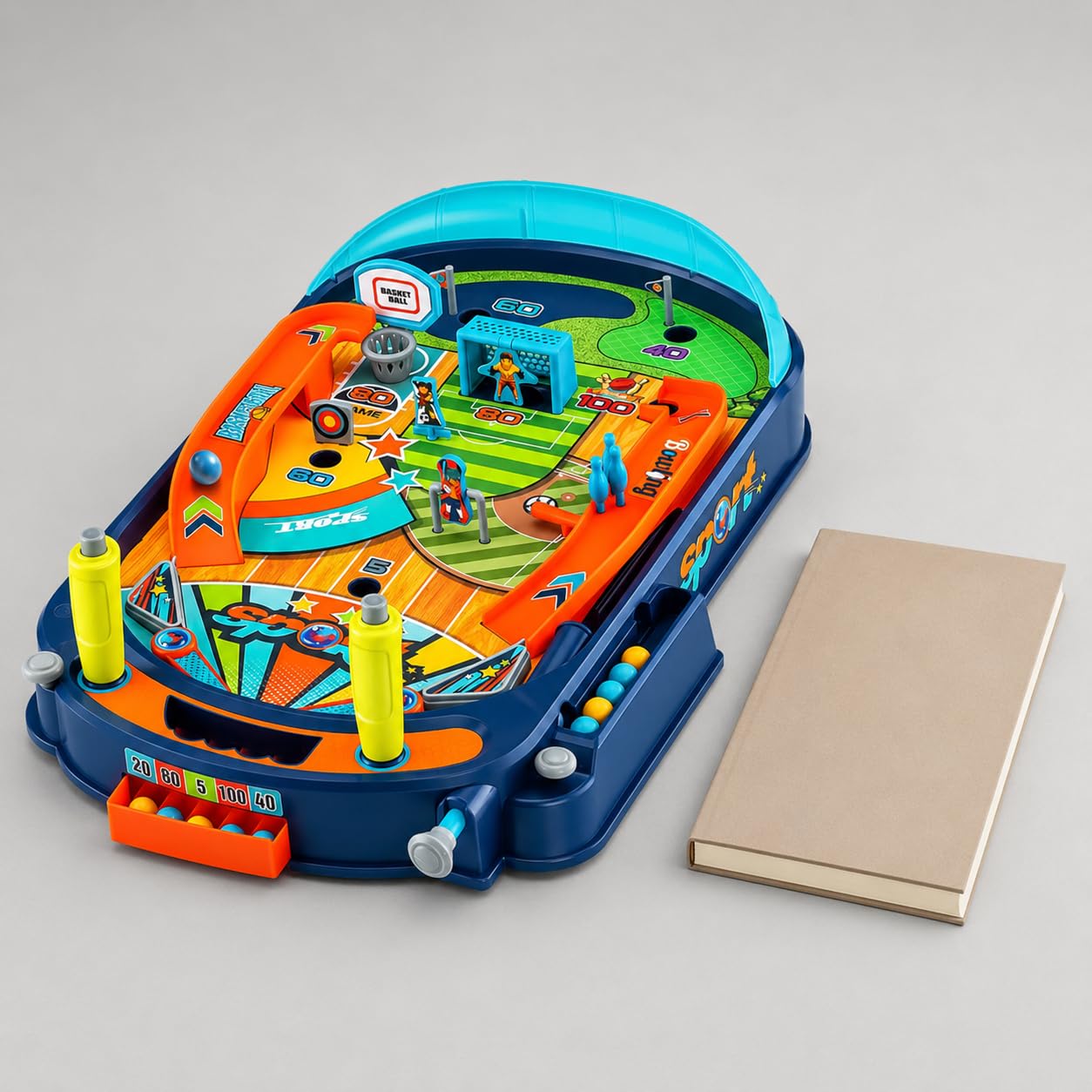 Foot Multi-Jeux en Bois, borne d'arcade pour familles, Adultes et gîtes, Jeu Billes nostalgique