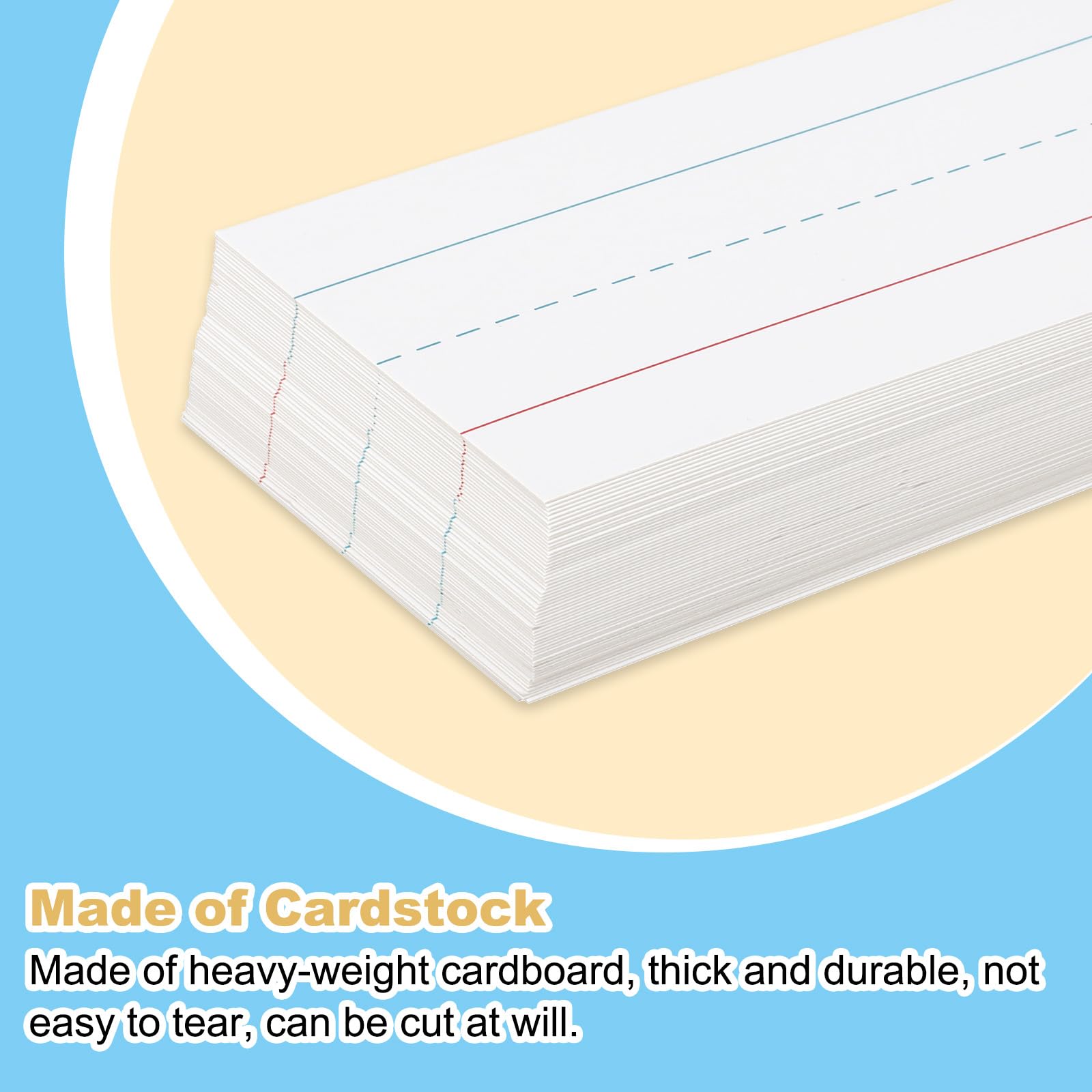 PATIKIL 75 Sheets Ruled Sentence Strips - Image 3