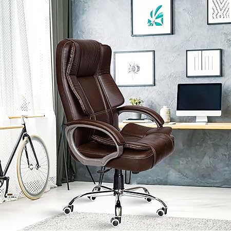 Rose Designer Chairs Modern Ergonomic Office Chair (Leather , Brown)